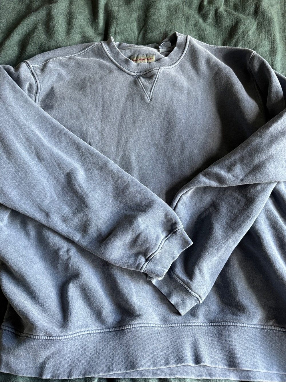 Men's Washed Light Blue Crewneck Sweatshirt